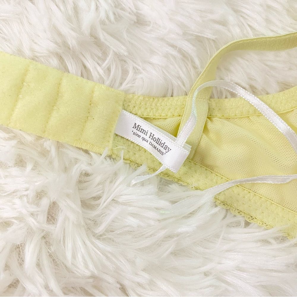 Mimi Holliday Yellow Lace Polka Dot Bra - Picture 5 of 6